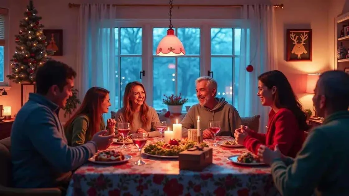 Family sharing a Christmas dinner
