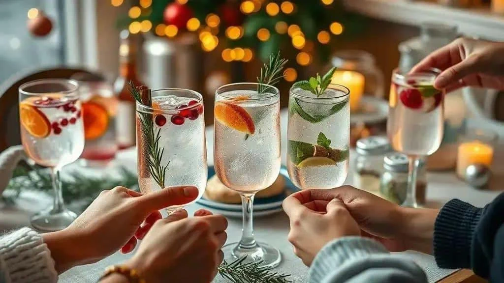 Festive alcohol-free drinks