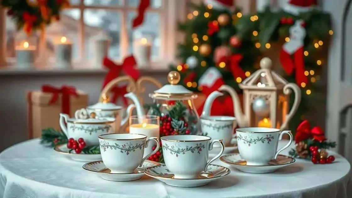 Festive tea service and treats