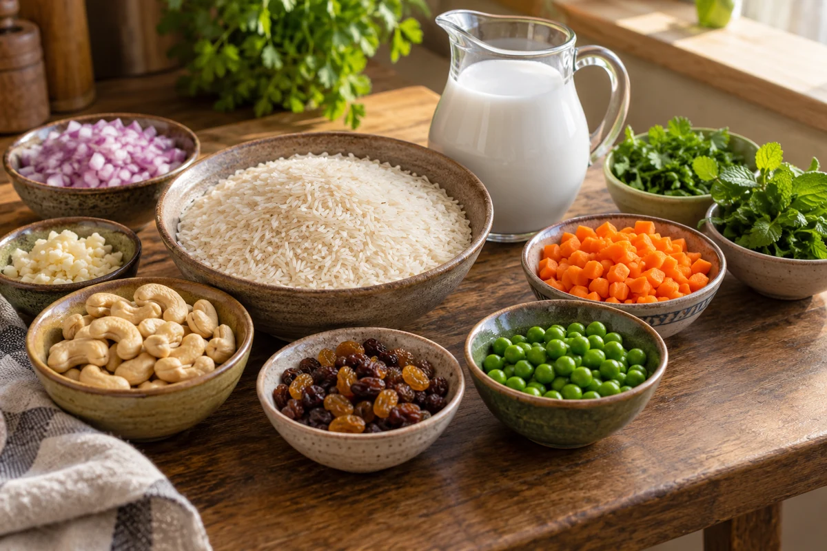Five festive rice ideas with colourful accompaniments