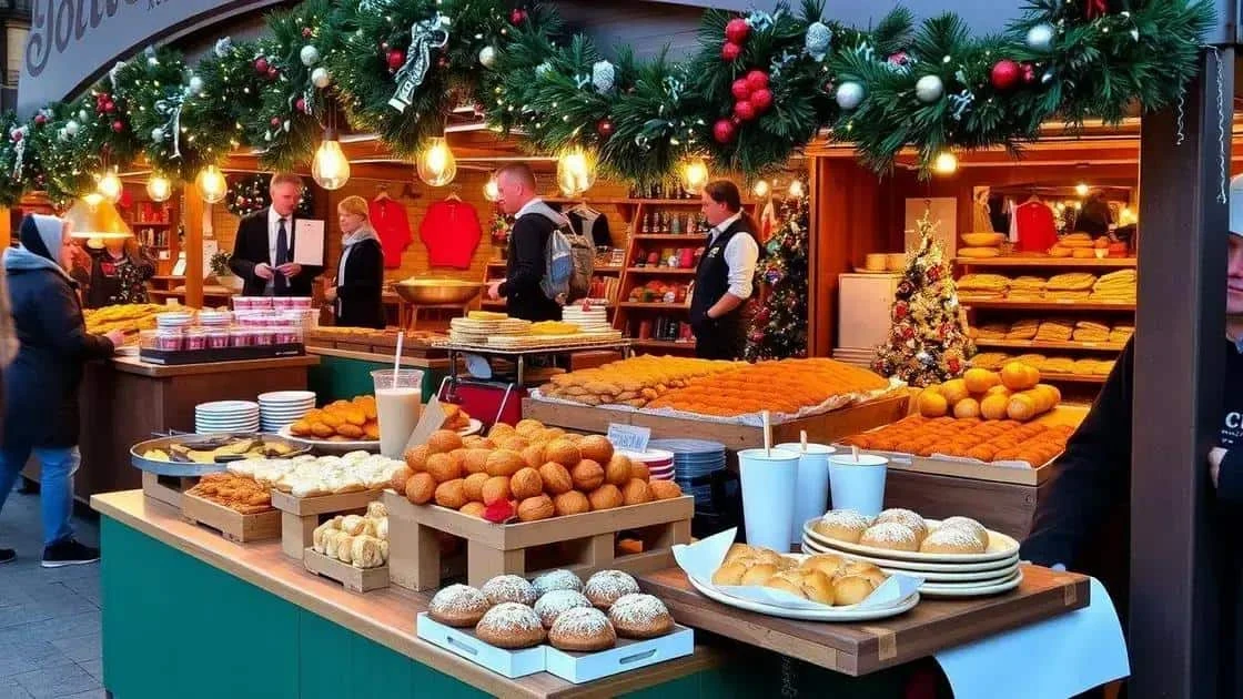 Food and drink at Christmas markets
