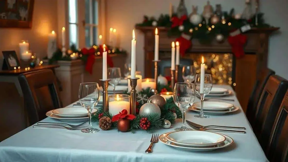 Formal Christmas dining table
