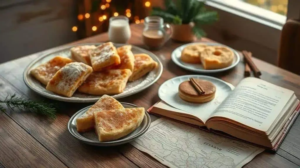 French toast slices beside an open recipe book