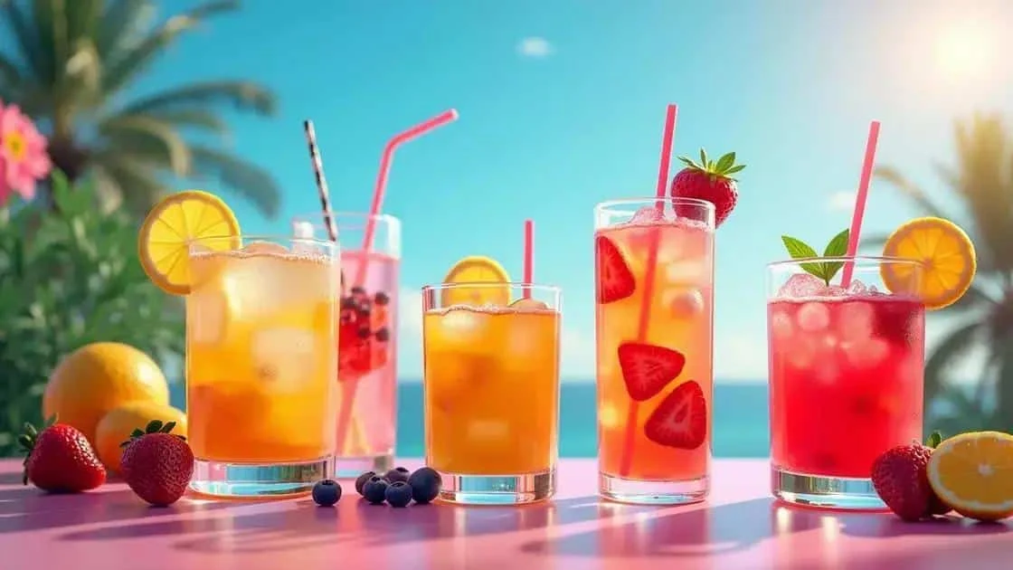 Fruit drinks for a festive gathering