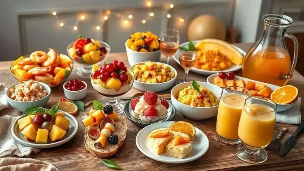 Fruit salads, drinks and desserts