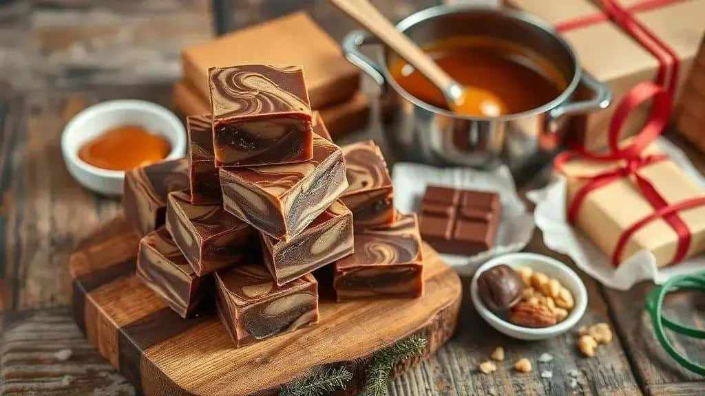 Fudge pieces for Christmas gifts