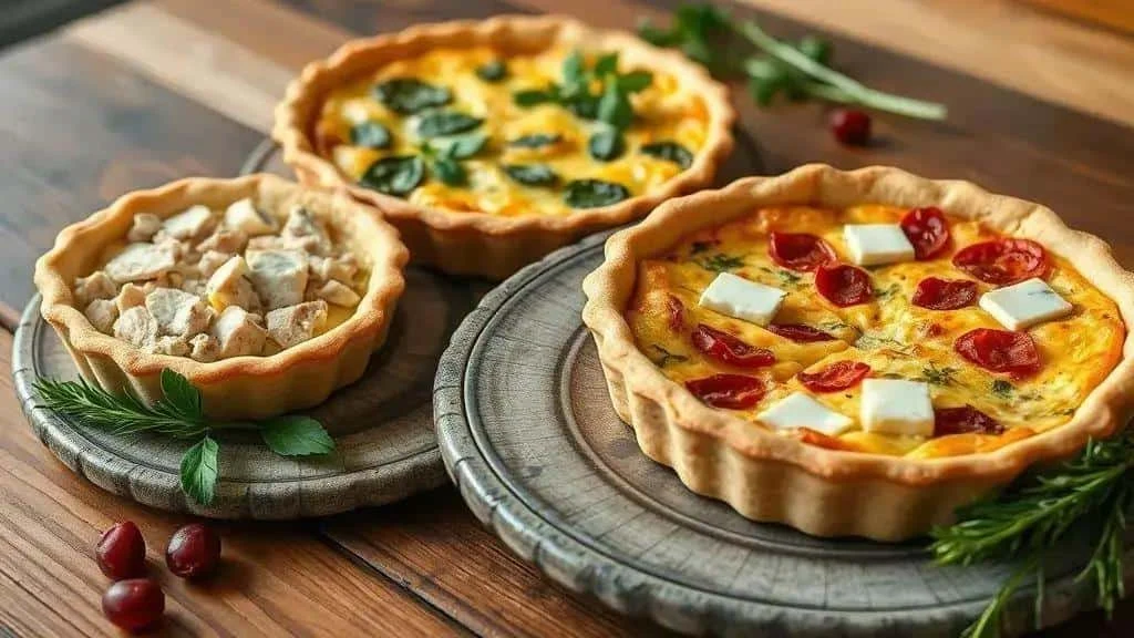 Ham and vegetarian quiche variations Ham and vegetarian quiche variations