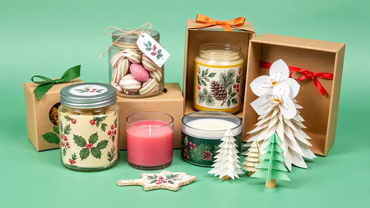 Handmade gifts in reused containers