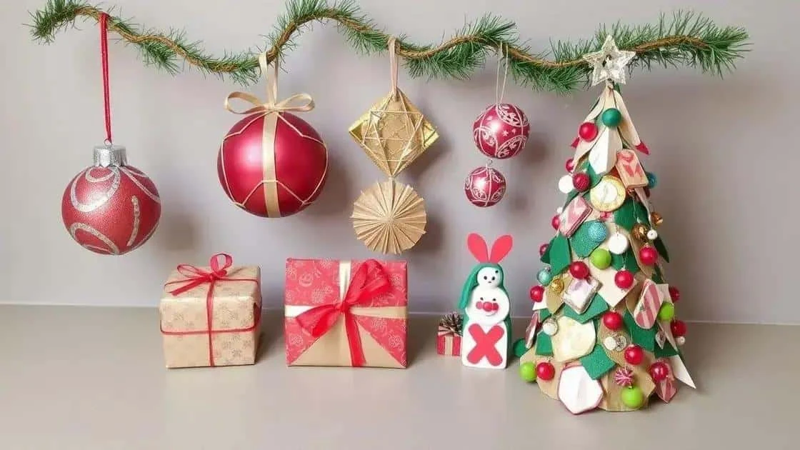 Handmade hanging Christmas decorations