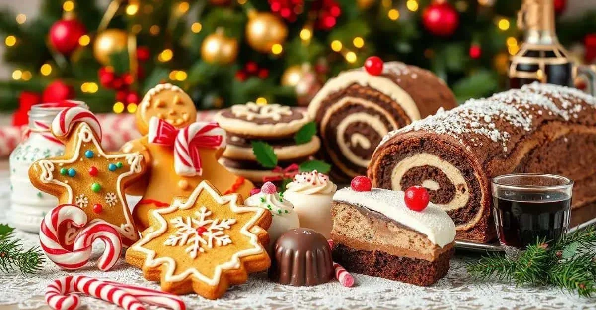 Iced biscuits and chocolate cakes for Christmas