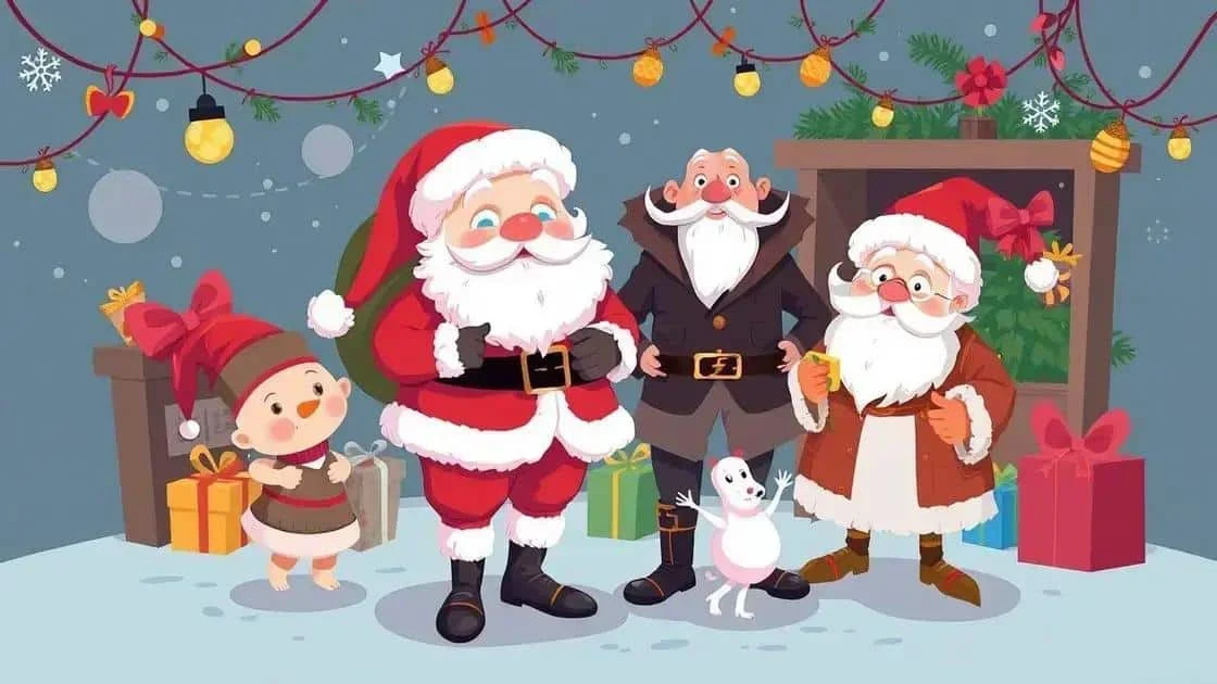 Illustrated festive story characters