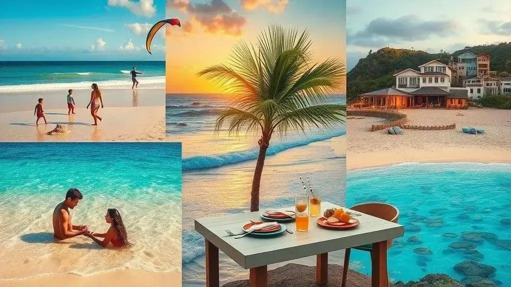 Illustrated selection of Brazilian coastal holiday settings