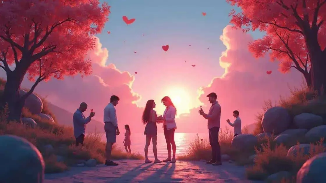 Illustration of neighbours greeting one another outdoors
