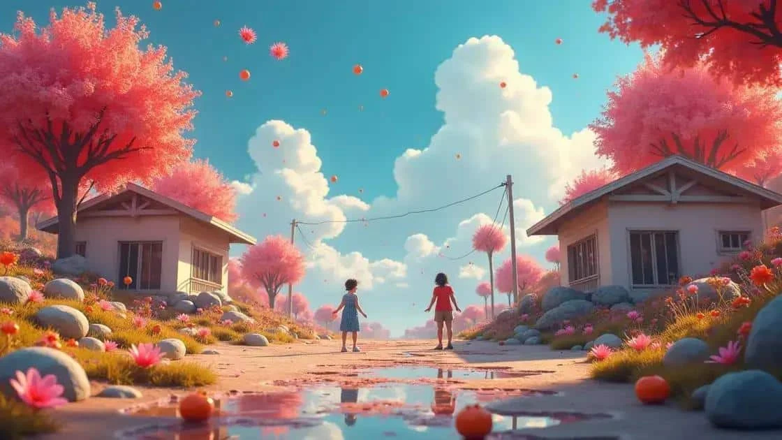 Illustration of neighbours outside their homes