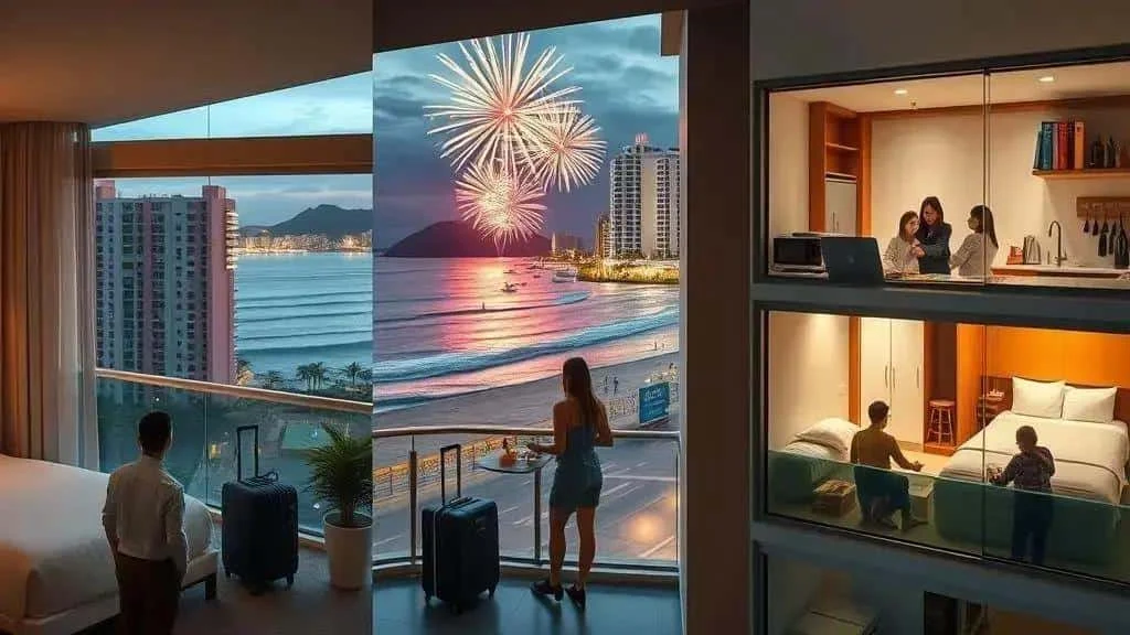 Illustrative comparison of holiday accommodation settings