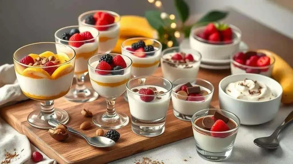 Individual Christmas dessert cups