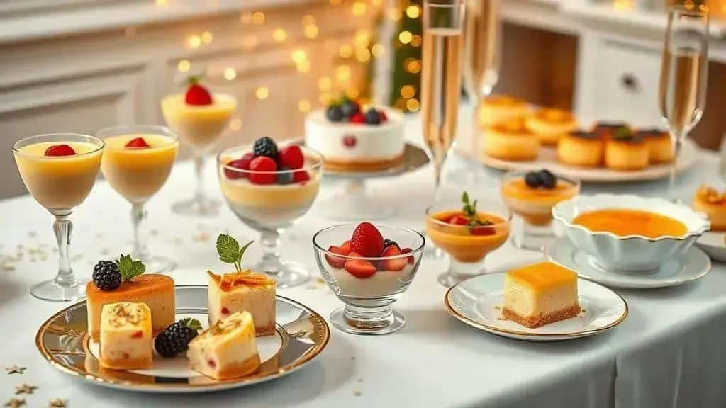 Individual desserts with berries