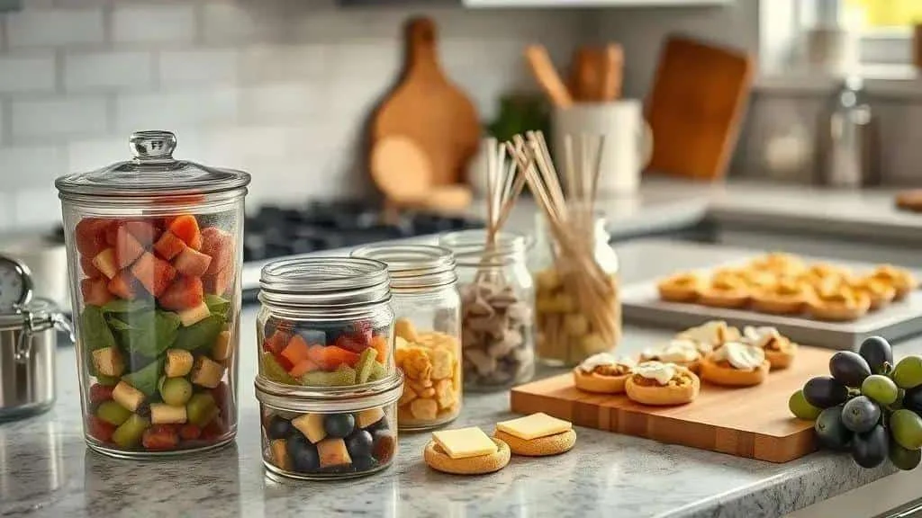 Ingredients arranged for party starter preparation