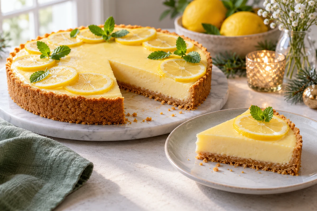 Ingredients for a lemon biscuit dessert