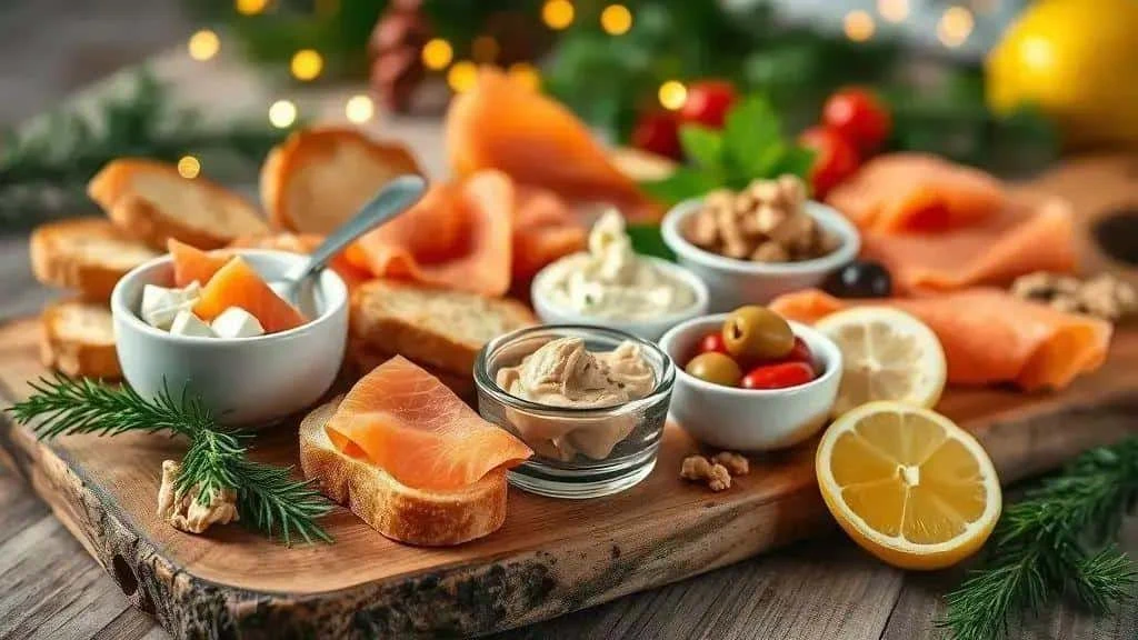 Ingredients for easy Christmas canapes Ingredients for easy Christmas canapes