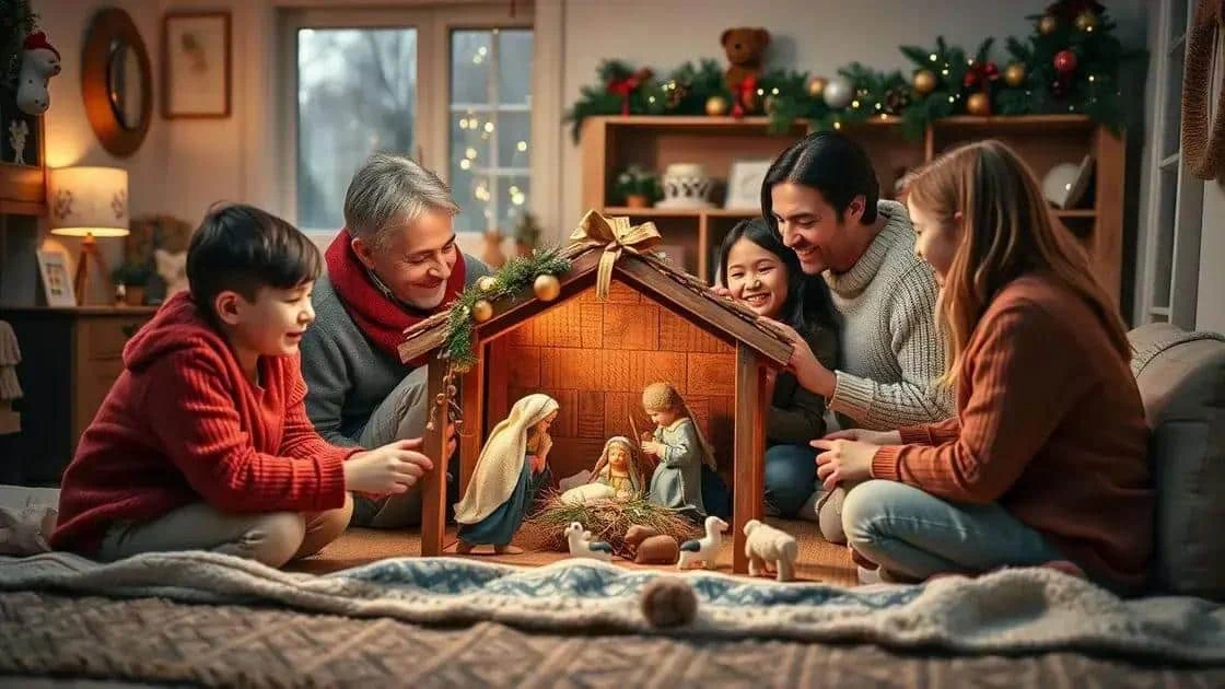 Involving the family in setting up a Nativity scene