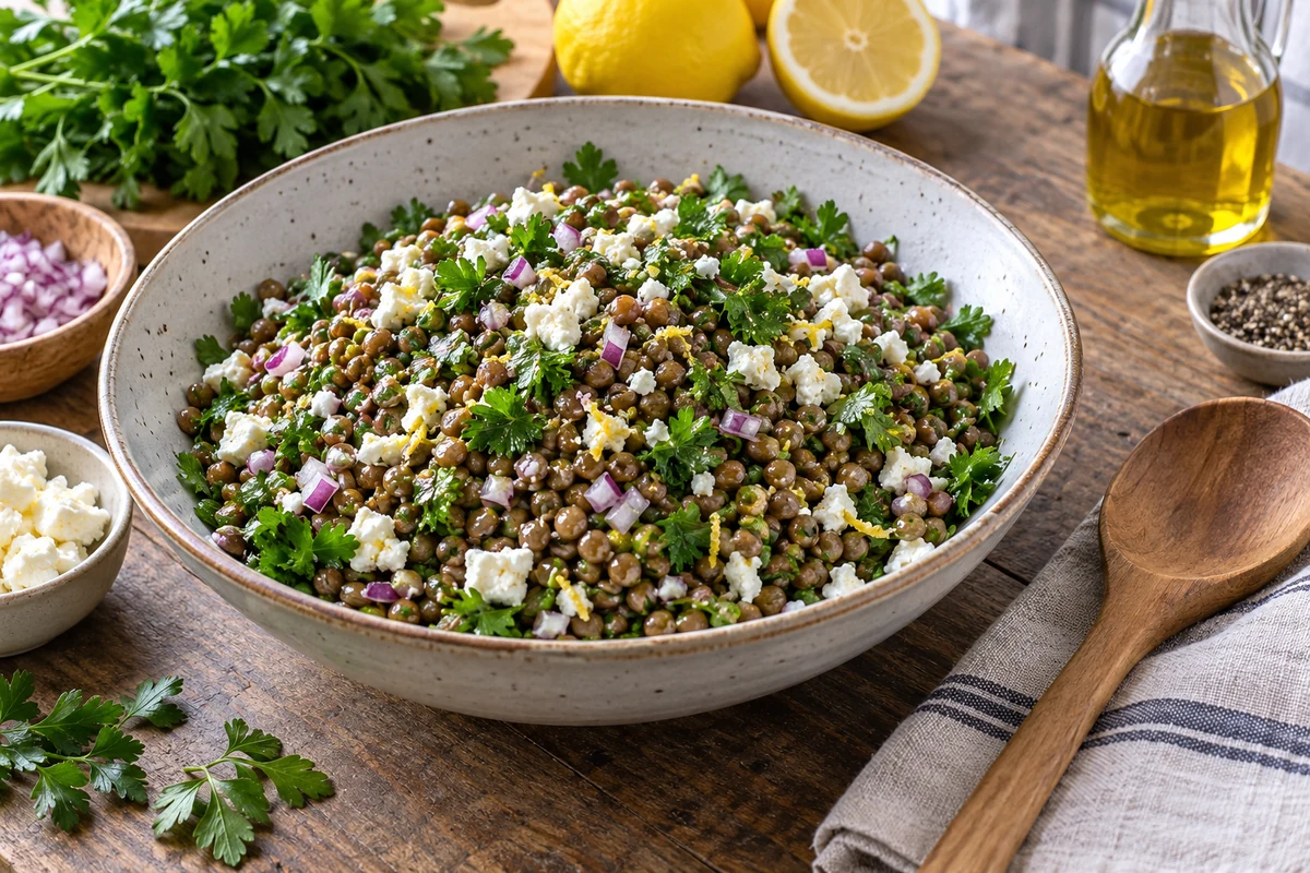 Lentil salad with feta Lentil salad with feta