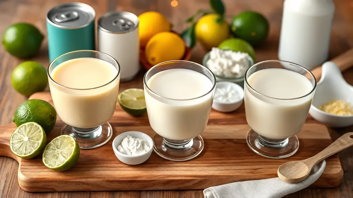 Lime mousse variations with alternative ingredients