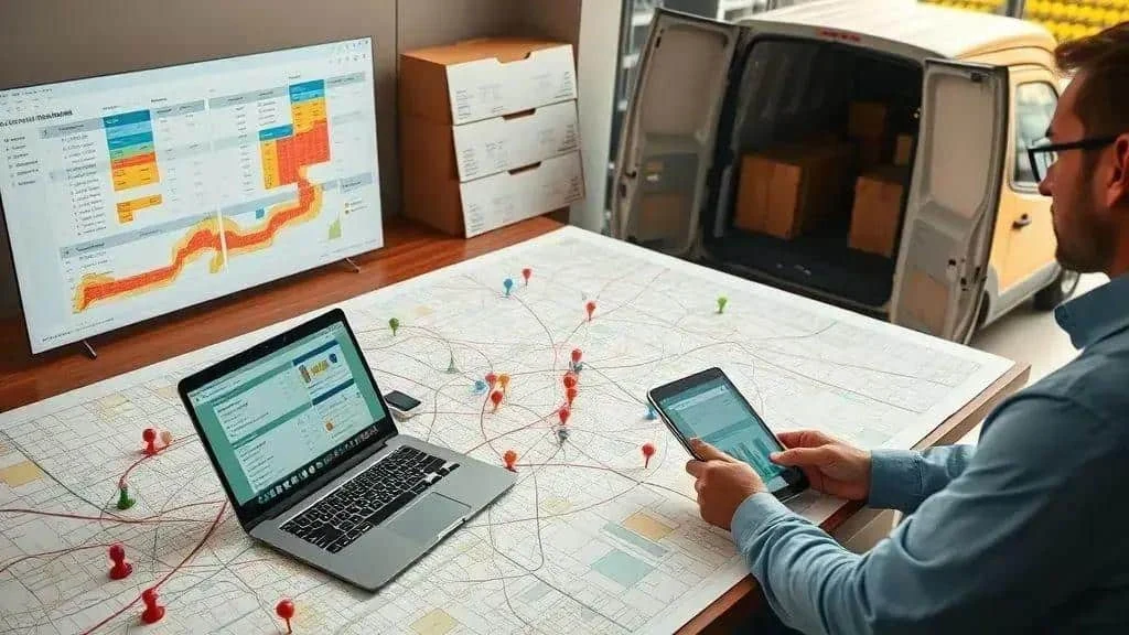 Maps and route plans for Christmas deliveries Maps and route plans for Christmas deliveries