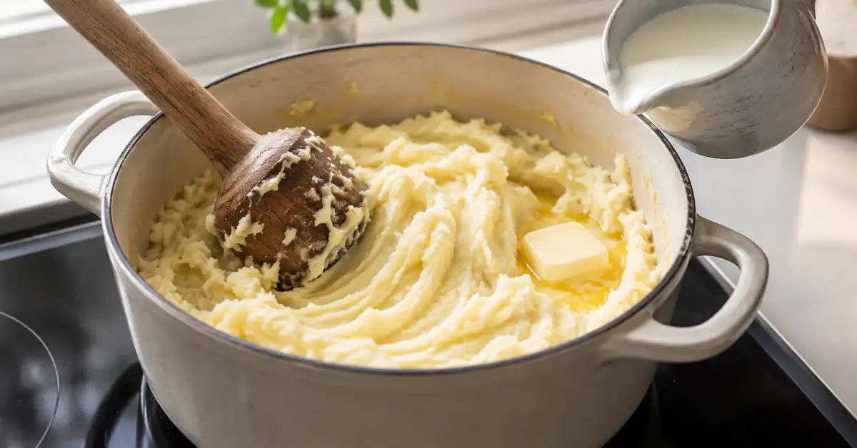 Mashed potato for the chicken bake