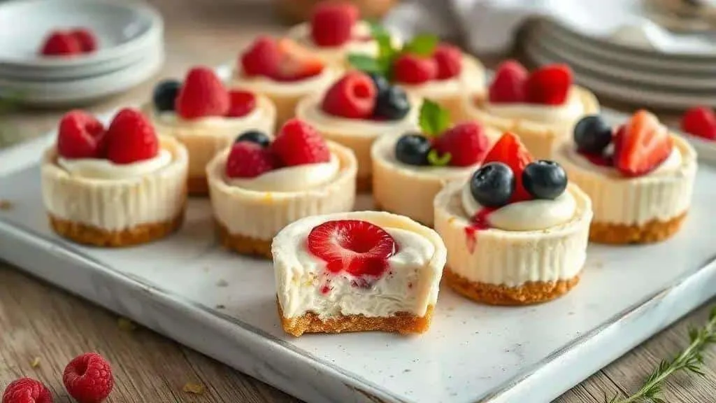 Mini berry cheesecakes