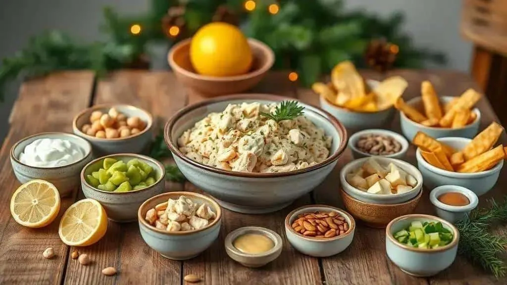 Nuts seeds and dressings for salad variations
