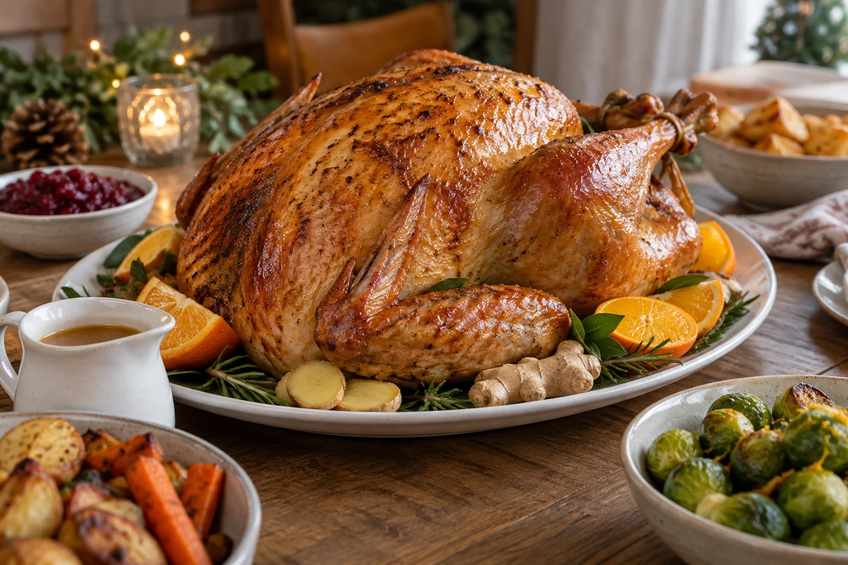 Orange and honey glazed roast turkey Orange and honey glazed roast turkey