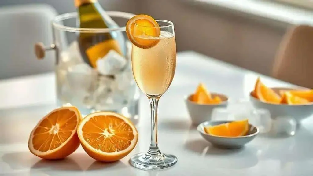 Orange mimosa cocktail