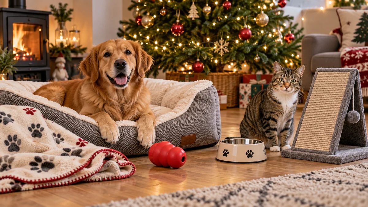 Pet bed scratching pad blanket and toys