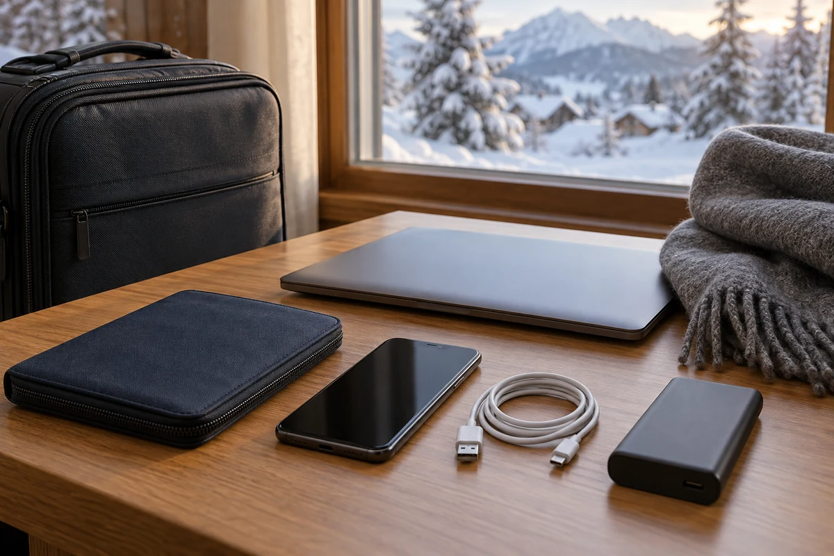 Phone and laptop set aside for checking shopping plans Phone and laptop set aside for checking shopping plans