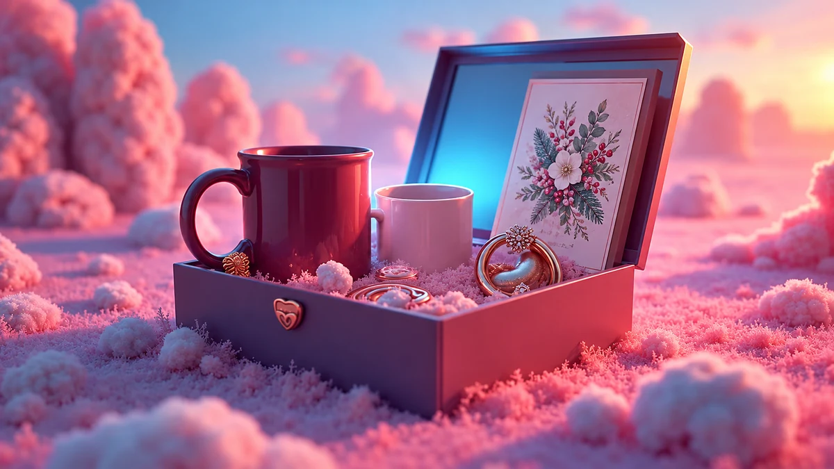 Plain mugs and a keepsake gift box
