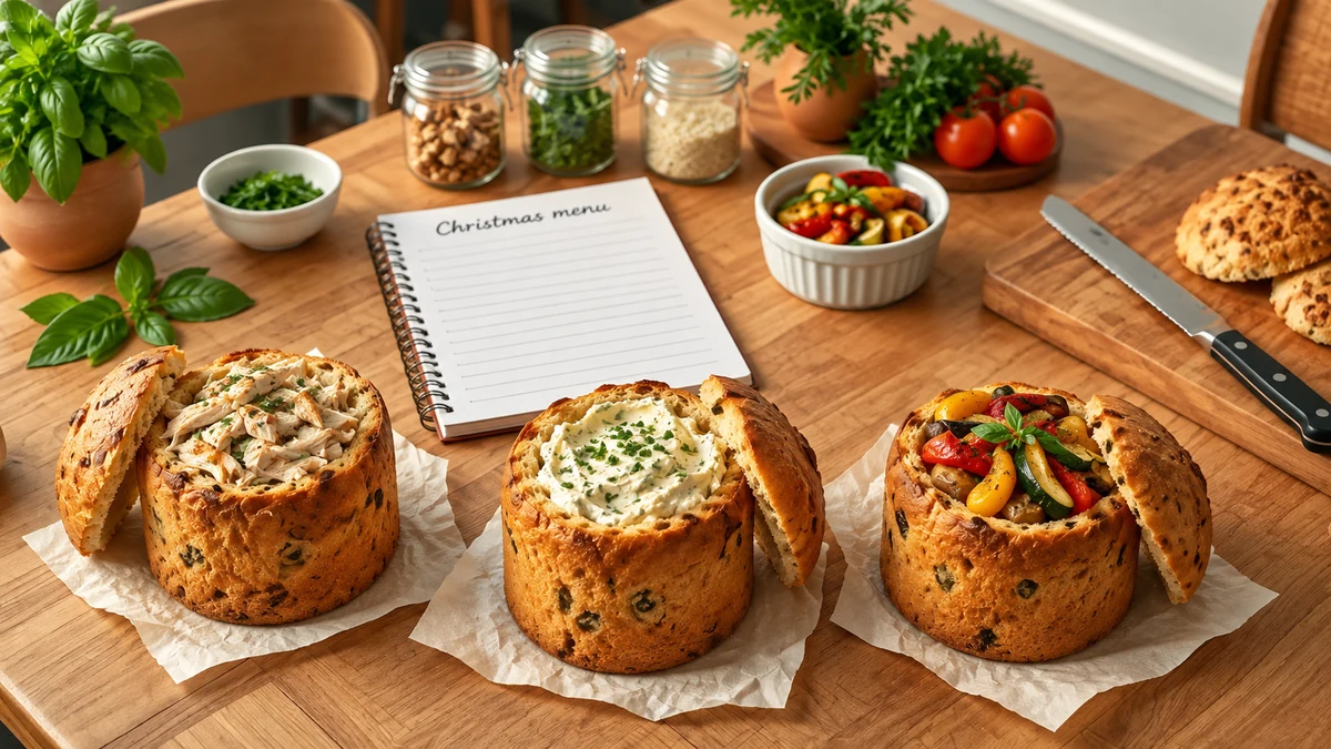 Planning mini savoury panettones with different fillings