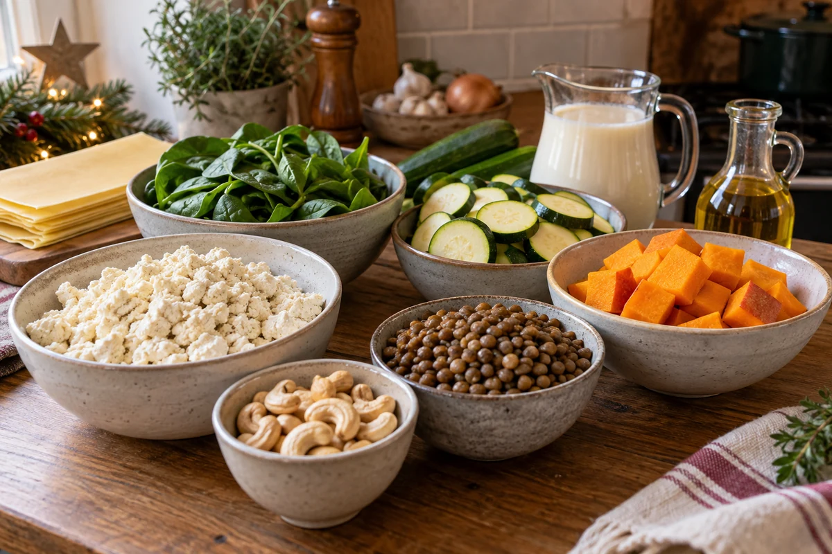 Plant-based alternatives for vegetarian lasagne
