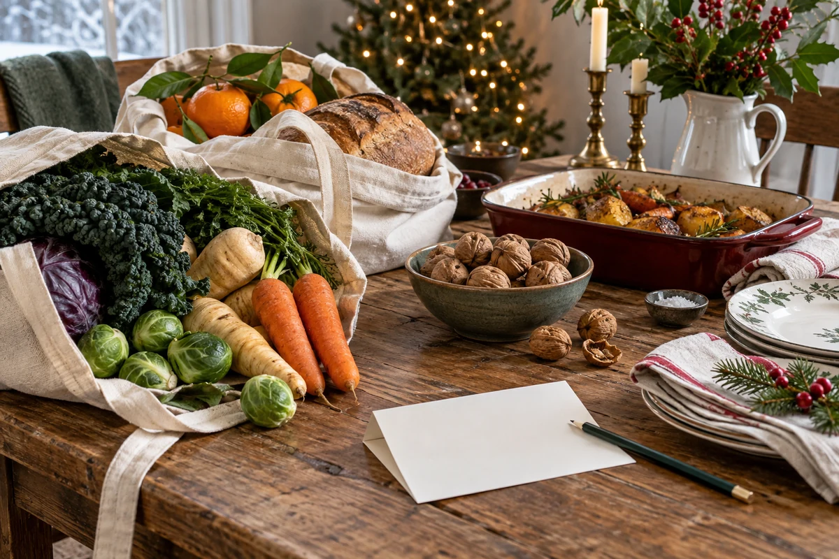 Plant-based Christmas desserts with fruit
