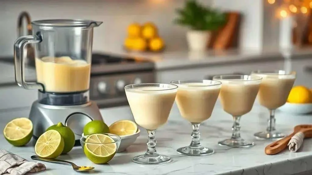 Preparing a creamy lime mousse