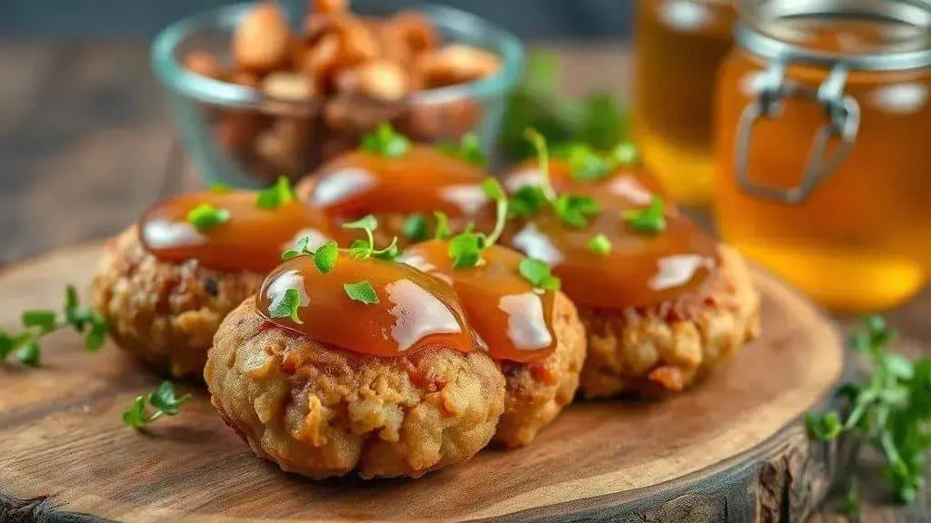 Pulled pork croquettes with apple jelly