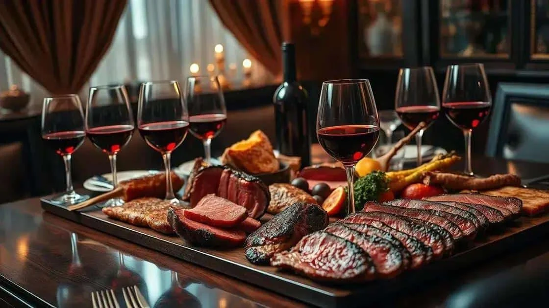 Red wine served beside a festive meat platter Red wine served beside a festive meat platter