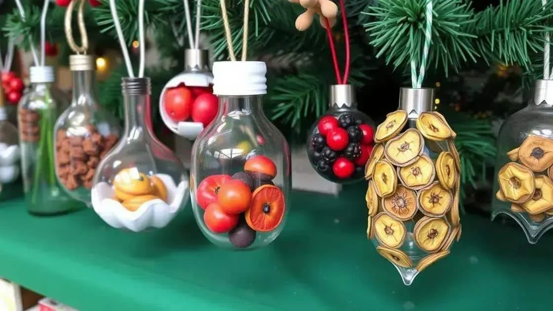 Reused containers made into hanging ornaments