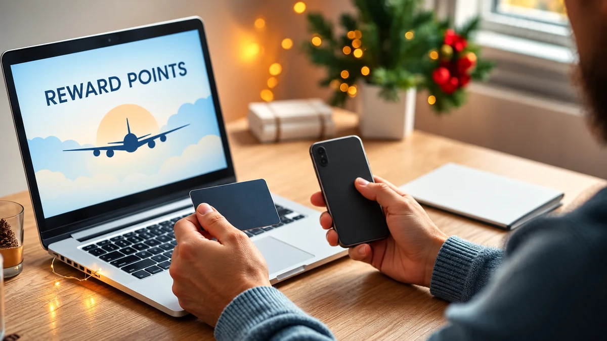 Reward points card beside a phone