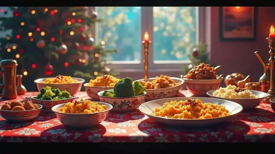 Rice and vegetables for a festive meal