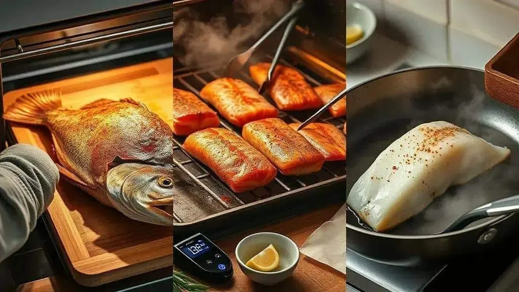 Roasting, grilling and pan-cooking fish