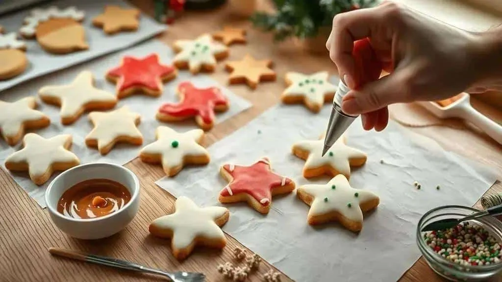 Royal icing colours and piping decorations