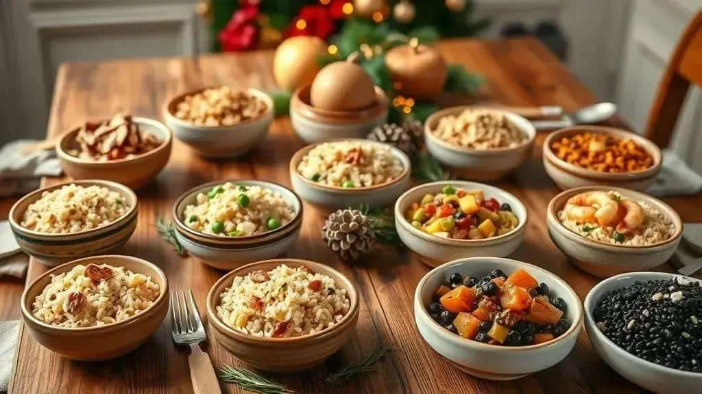 Selection of different rice dish ideas