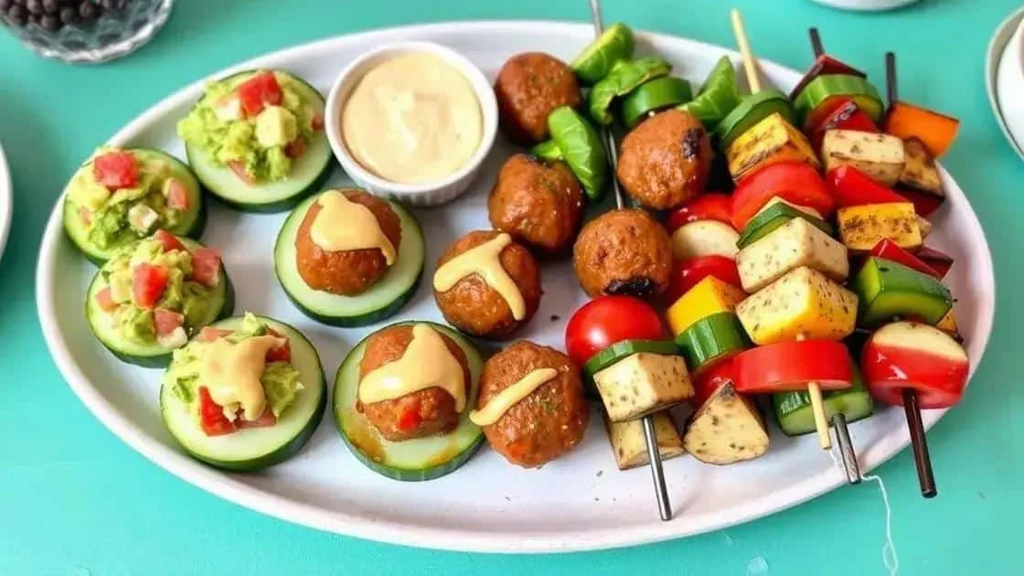 Selection of festive appetisers on a platter