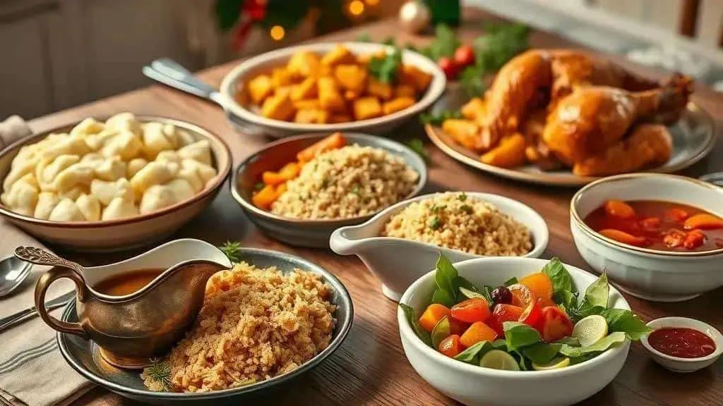 Side dishes for a Christmas roast chicken